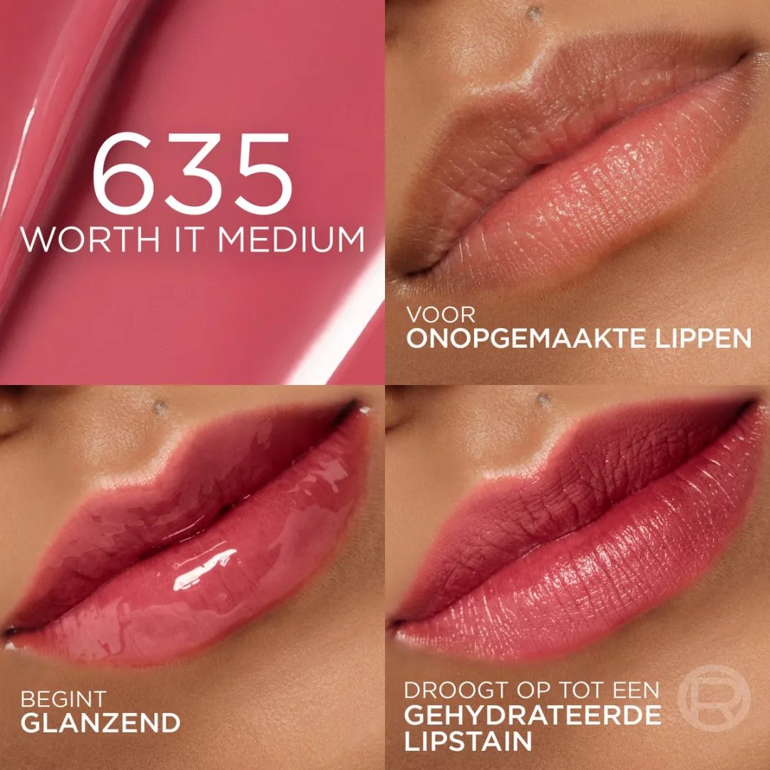 L'Oréal Paris Hyaluron Tint Lipstain 635 Worth It Medium - 5ml