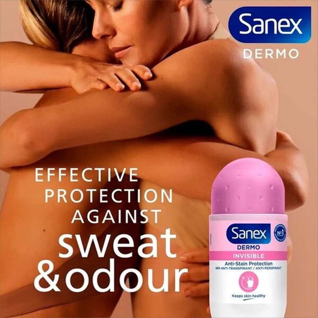 Sanex Deo Roller Dermo Invisible 600ml - 12 Stuks
