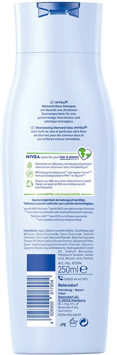 NIVEA Diamond Gloss Care Shampoo 250ml