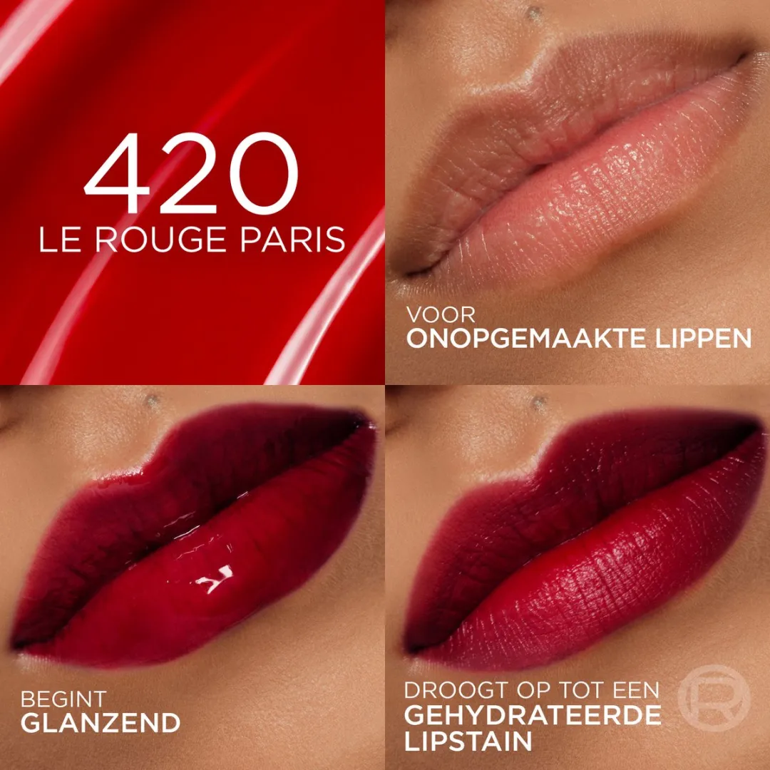 L'Oréal Paris Hyaluron Tint Lipstain 420 Le Rouge Paris - 5ml