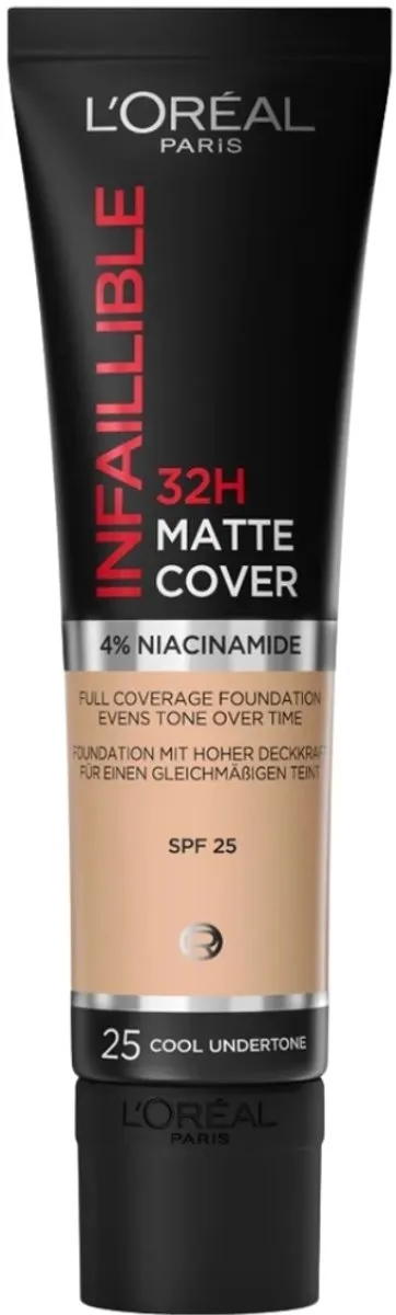 L'Oréal Paris Infaillible 24H Matte Cover Foundation 25 Rose Ivory - 30ml