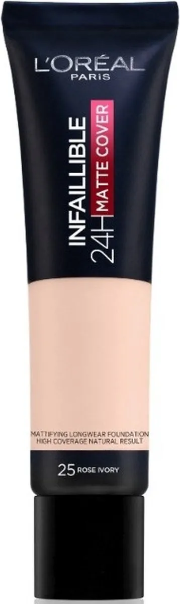 L'Oréal Paris Infaillible 24H Matte Cover Foundation 25 Rose Ivory - 30ml