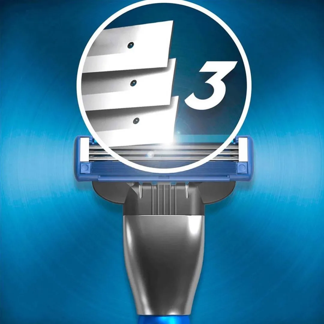 Gillette Mach3 Turbo Scheermesjes 60 Stuks - Blauw