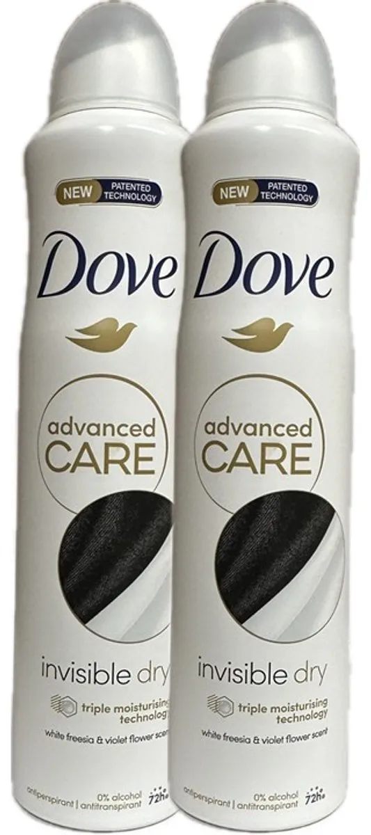 Dove Deo Spray Invisible Dry Women 250ml - 2 Stuks - afbeelding 2 van 2