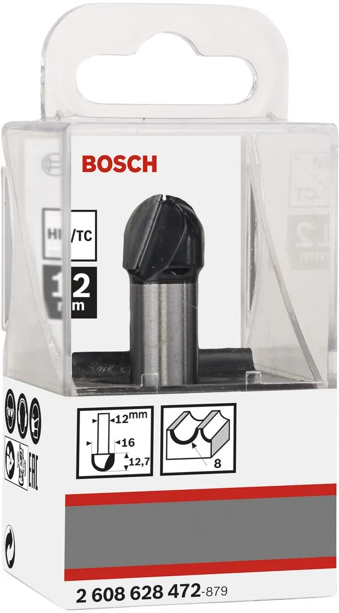 Bosch Halfrondprofielfrezen 12mm - R1 8mm - afbeelding 5 van 5