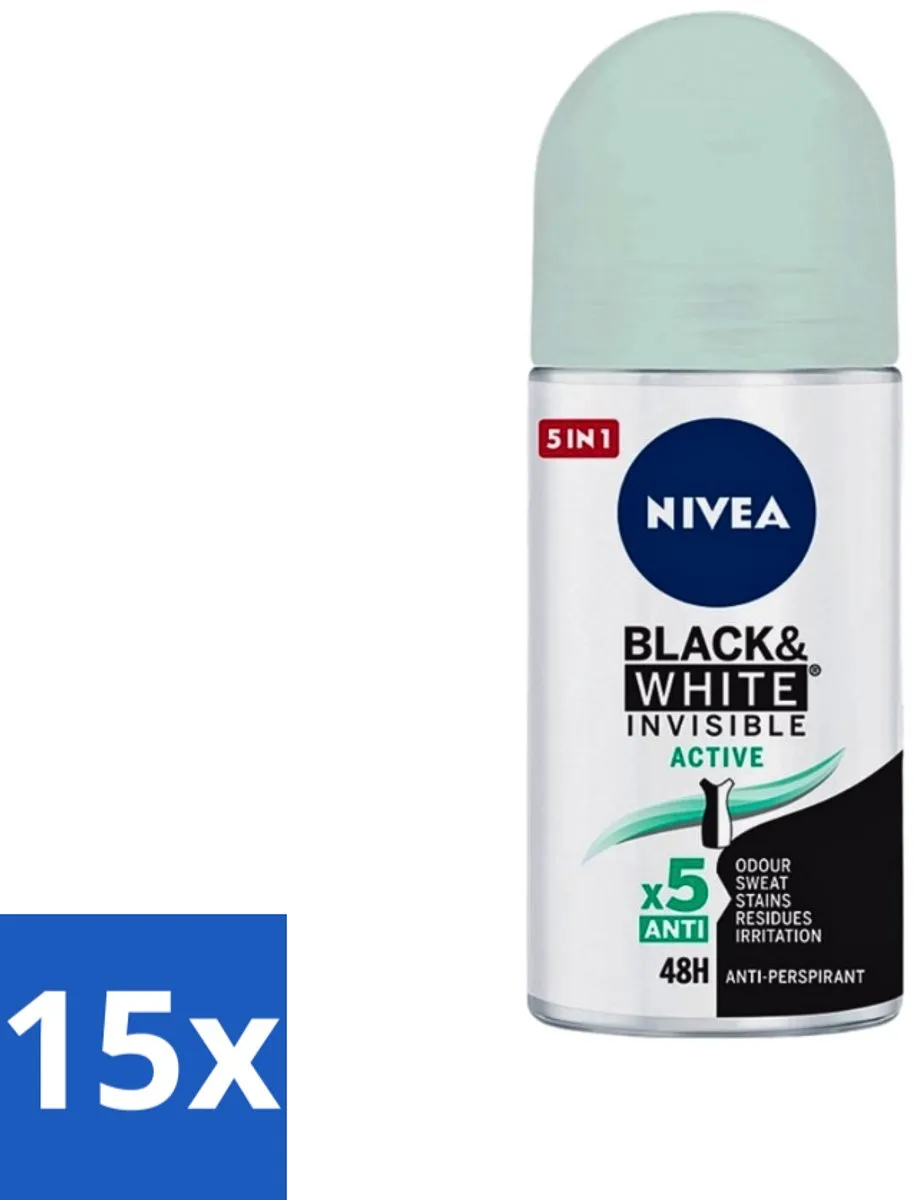 NIVEA Black & White Invisible Deodorant Roller 50ml
