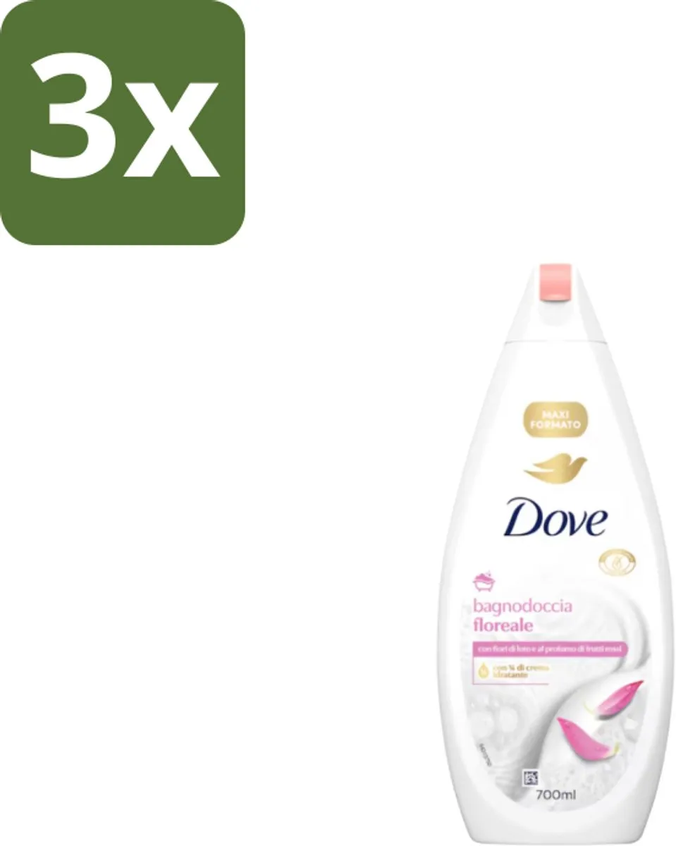 Dove Badcrème Soothing Almond Oil & Hibiscus 2160ml (3x720ml)