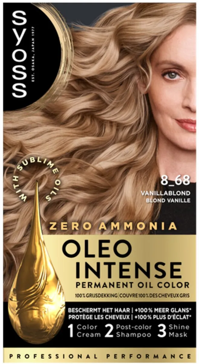 SYOSS Oleo Intense Haarverf 8-68 Vanilla Blond - 3 Stuks