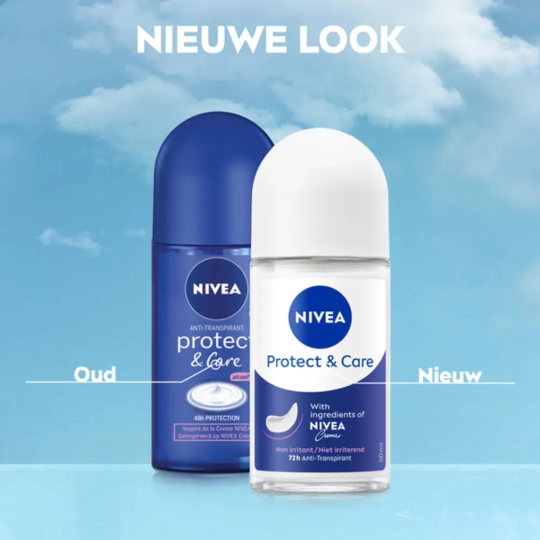 NIVEA Protect & Care Deo Roller Gevoelige Huid 300ml - 6x50ml