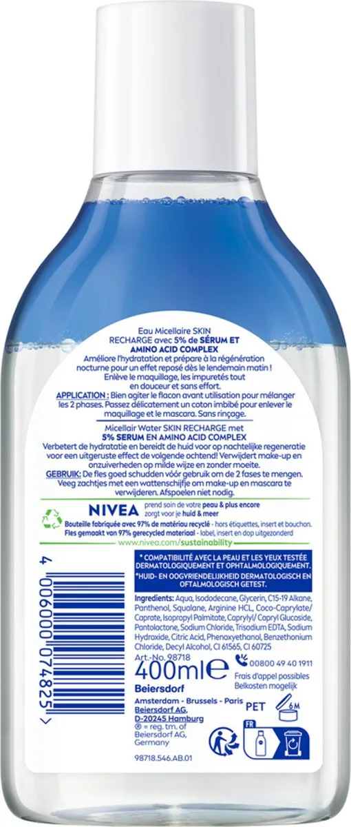 NIVEA Skin Recharge Micellair Water - 2000ml (5x400ml)