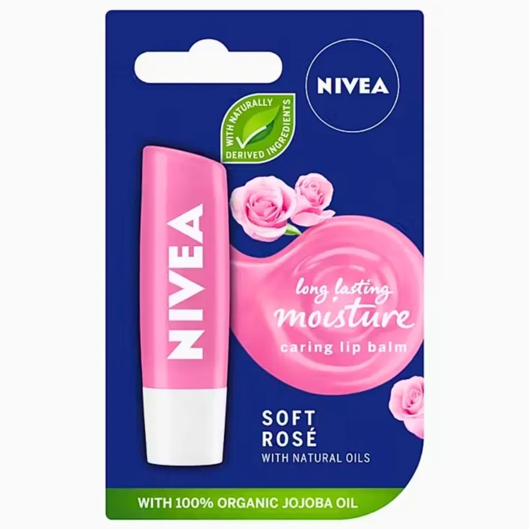 NIVEA Lippenbalsem Soft Rose - 17g - 3 Stuks