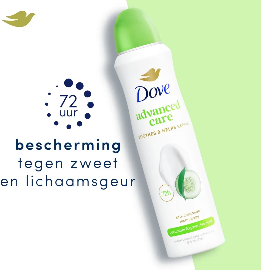 Dove Anti-Transpirant Spray Advanced Care Komkommer & Groene Thee - 6x150ml