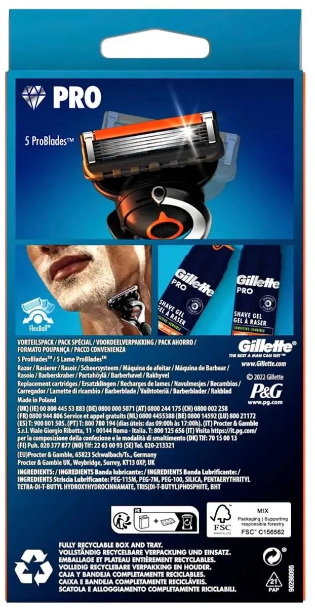 Gillette Fusion Proglide Reserveonderdelen - 20 Stuks (4x5) - afbeelding 6 van 6