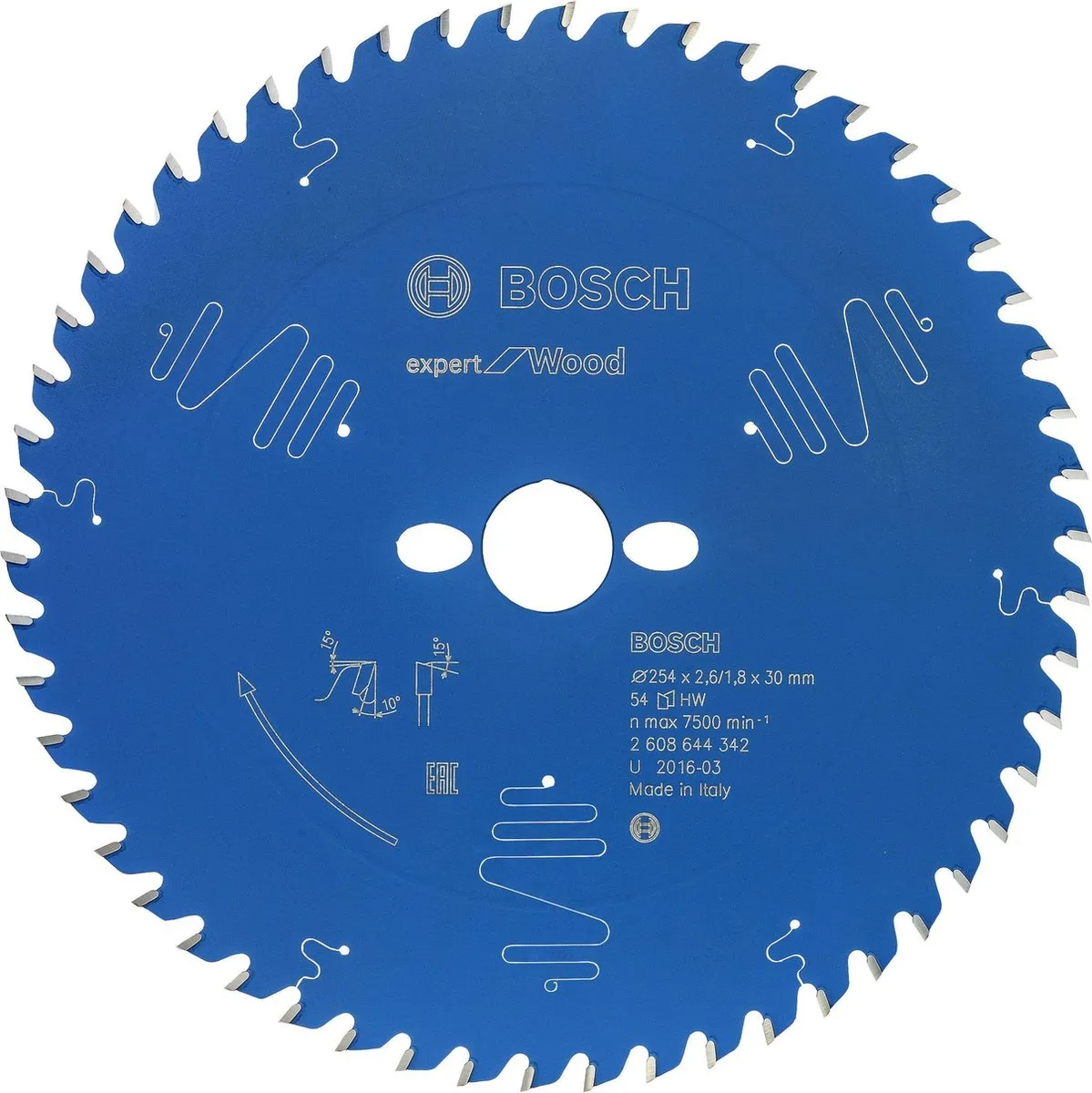 Bosch Blad Expert for Wood Zaagblad 254mm - 54 Tanden