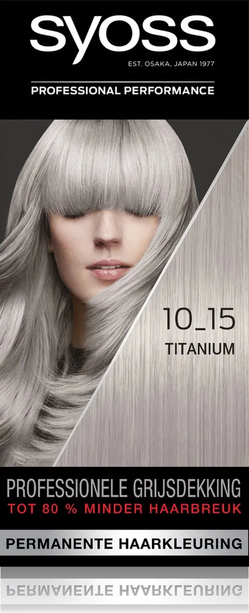 SYOSS Haarverf 10-15 Titanium Permanent - 345ml - 3 Stuks