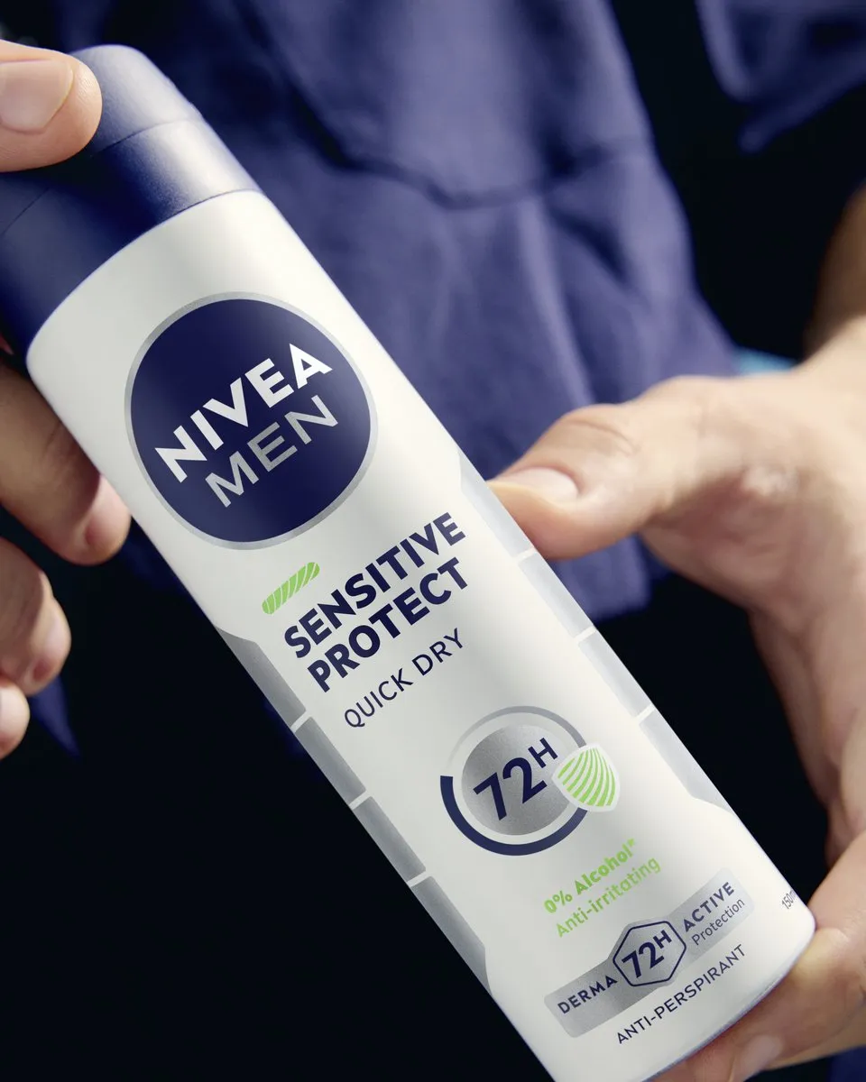 NIVEA MEN Sensitive Protect Deo Spray 72u - 6x150ml - afbeelding 6 van 6