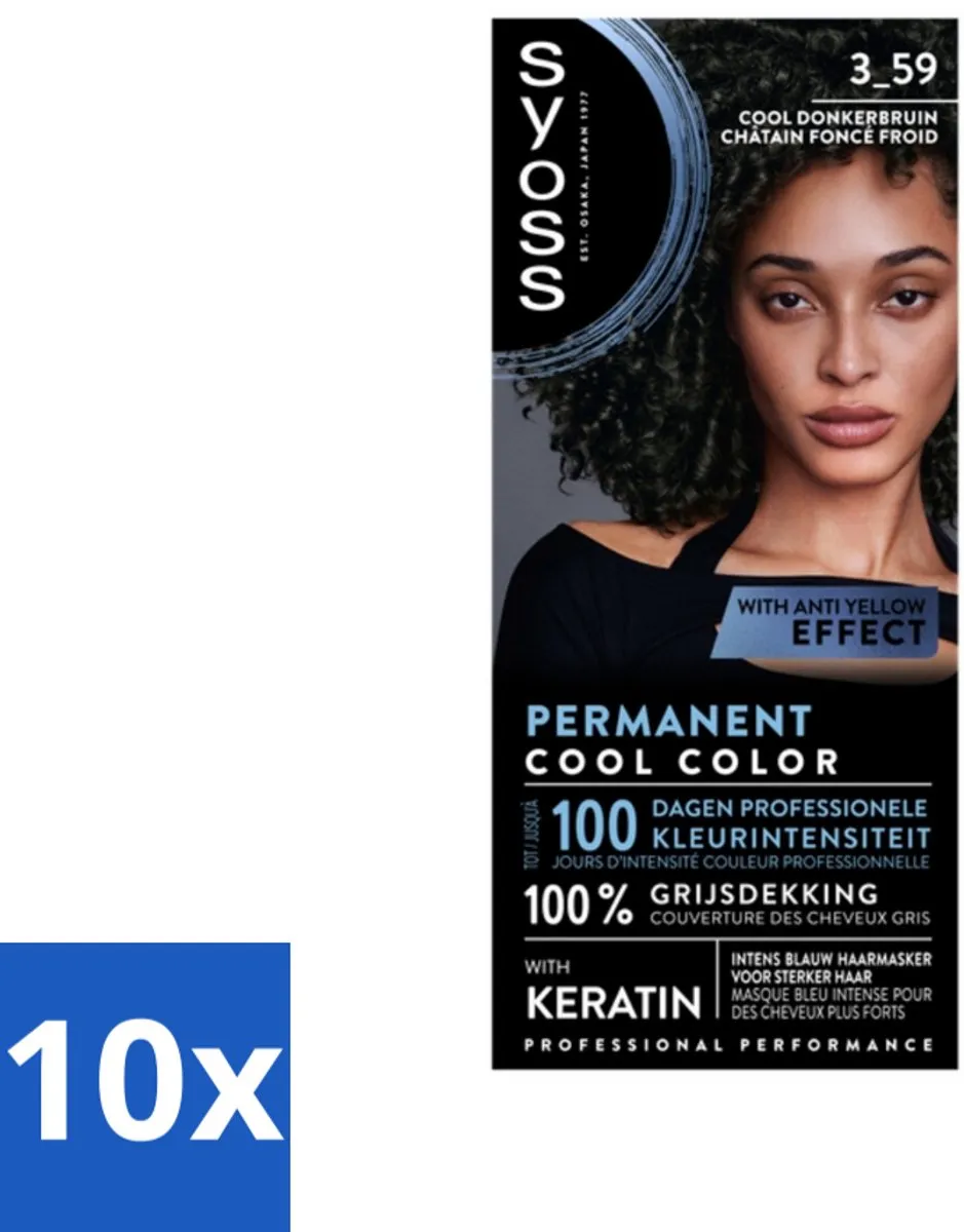 SYOSS Coloration 3-59 Cool Donkerbruin Haarverf - 10 Stuks