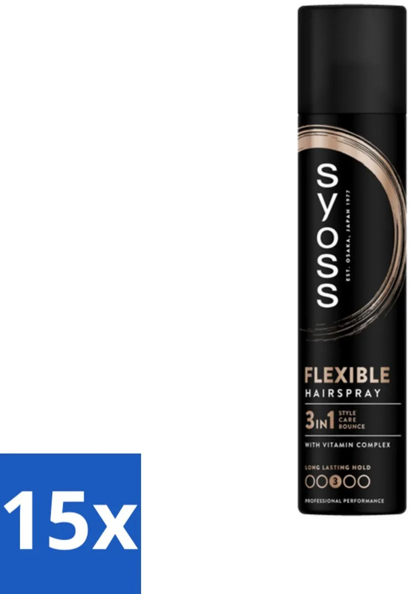 SYOSS Hold & Flex Haarspray 300ml - 15 Stuks