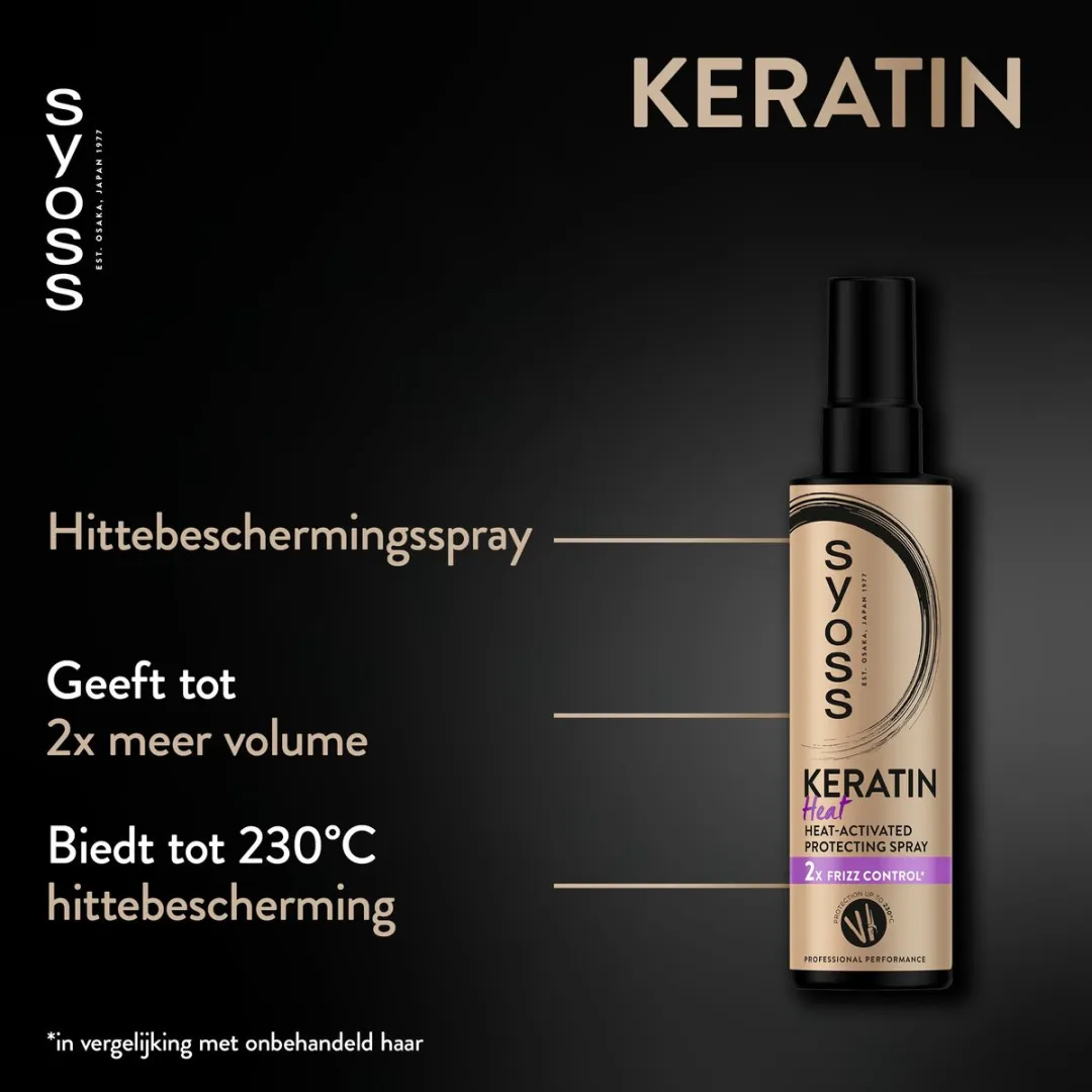 SYOSS Keratine Heatprotection Spray 200ml - 6 Stuks