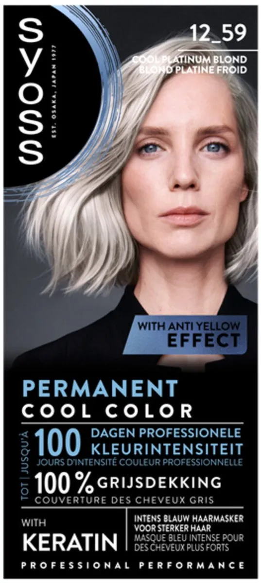 SYOSS Coloration 12-59 Cool Platinum Blond Haarverf - 10 Stuks