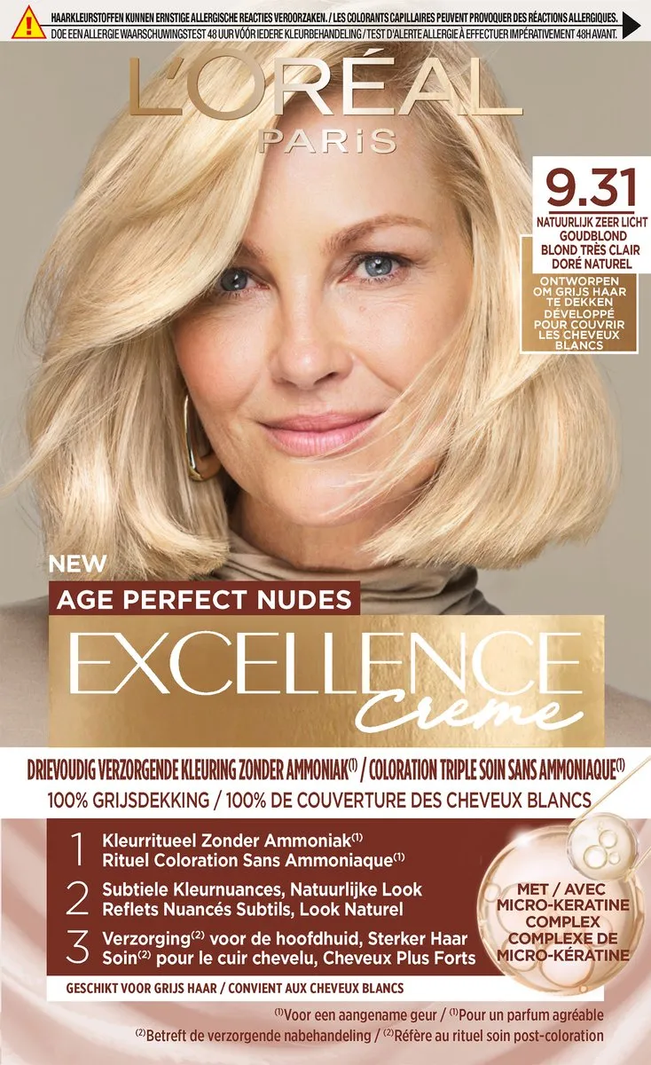 L'Oréal Paris Excellence Crème Age Perfect Nudes 9.31 Permanent