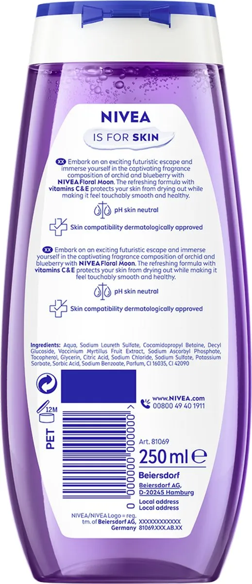 NIVEA Floral Moon Douchegel - 6x250ml