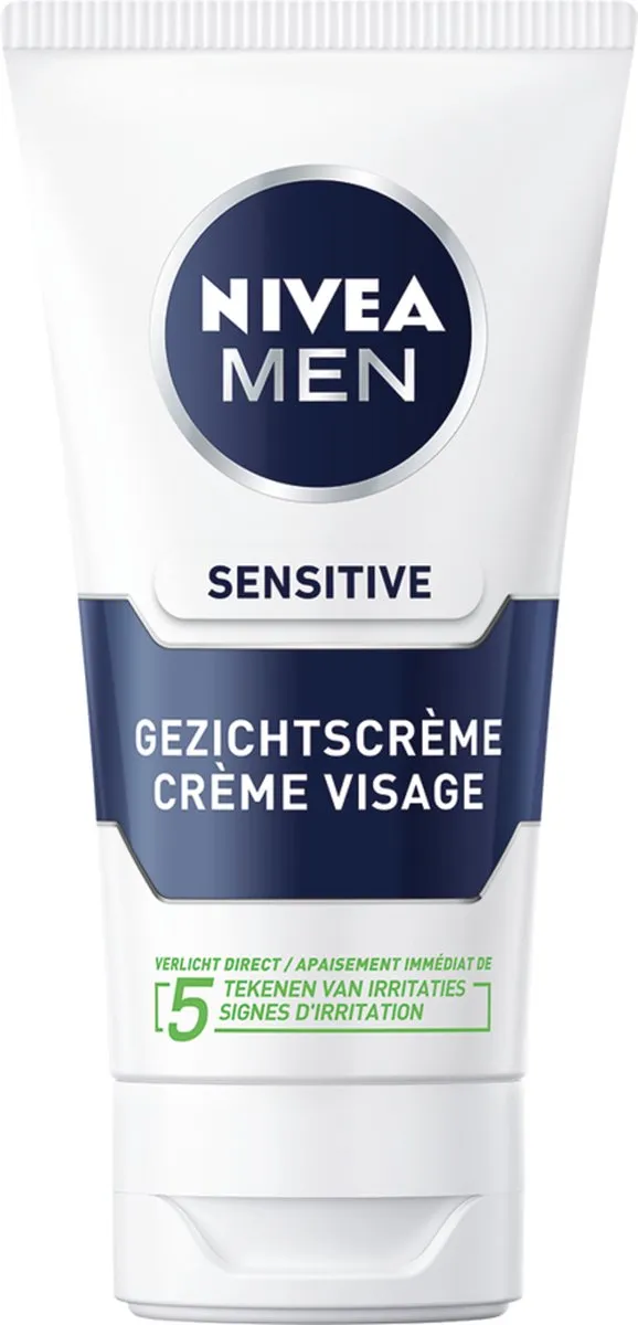 NIVEA MEN Sensitive Gezichtscrème 75ml - 2 Stuks