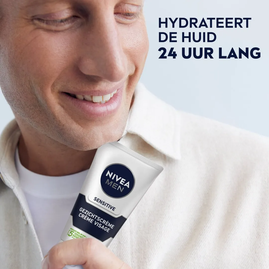 NIVEA MEN Sensitive Gezichtscrème 75ml - 2 Stuks - afbeelding 6 van 6