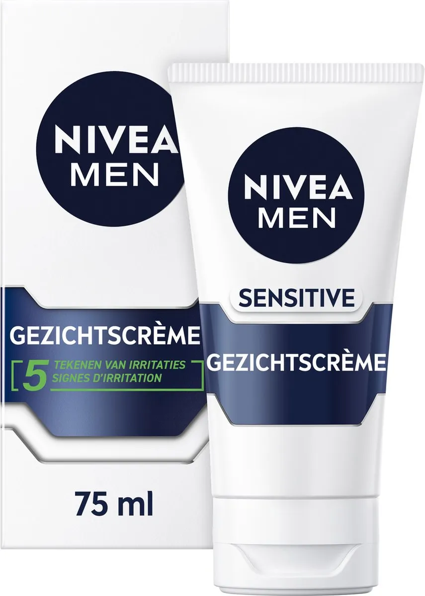NIVEA MEN Sensitive Gezichtscrème 75ml - 2 Stuks