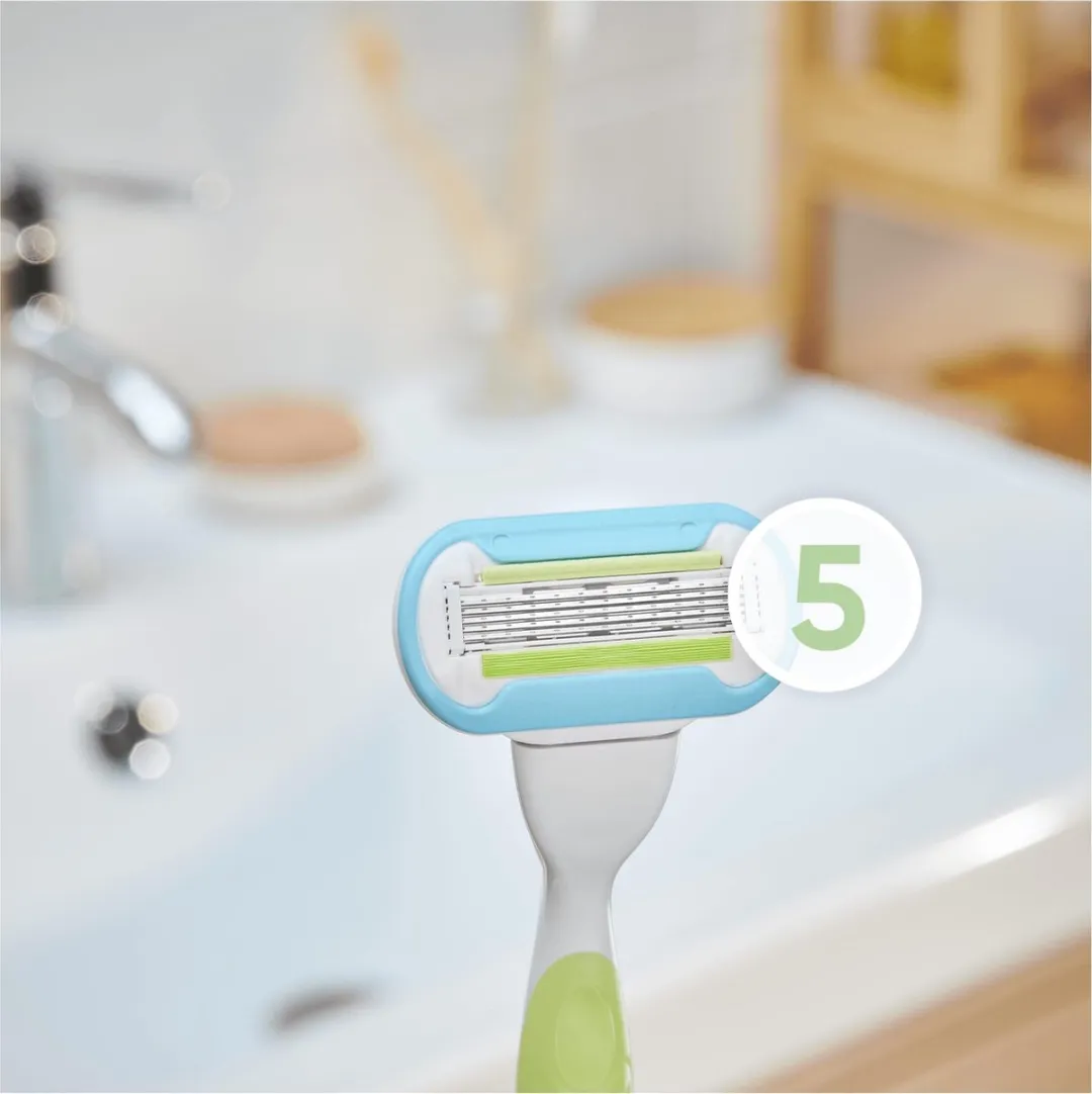 Gillette Venus Extra Smooth Scheermesjes 5-delig - 4 Stuks - Groen/Wit