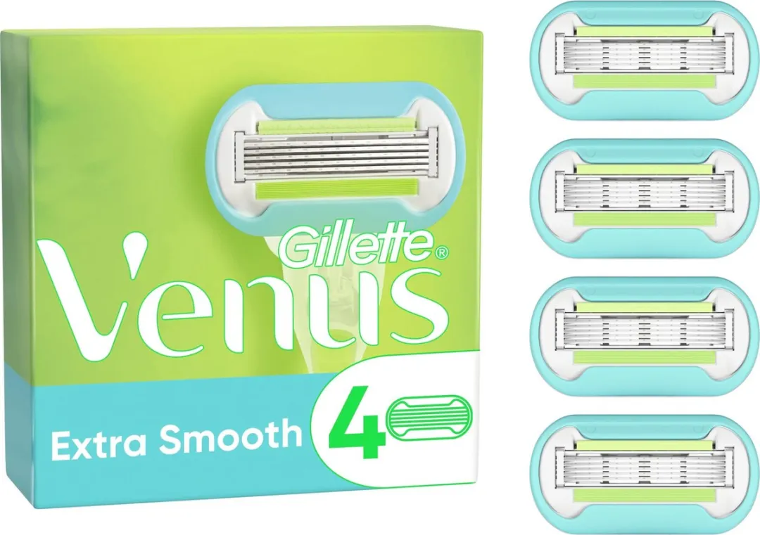 Gillette Venus Extra Smooth Scheermesjes 5-delig - 4 Stuks - Groen/Wit