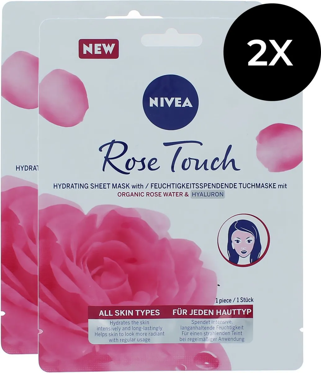 NIVEA Rose Touch Hydraterende Sheetmaskers