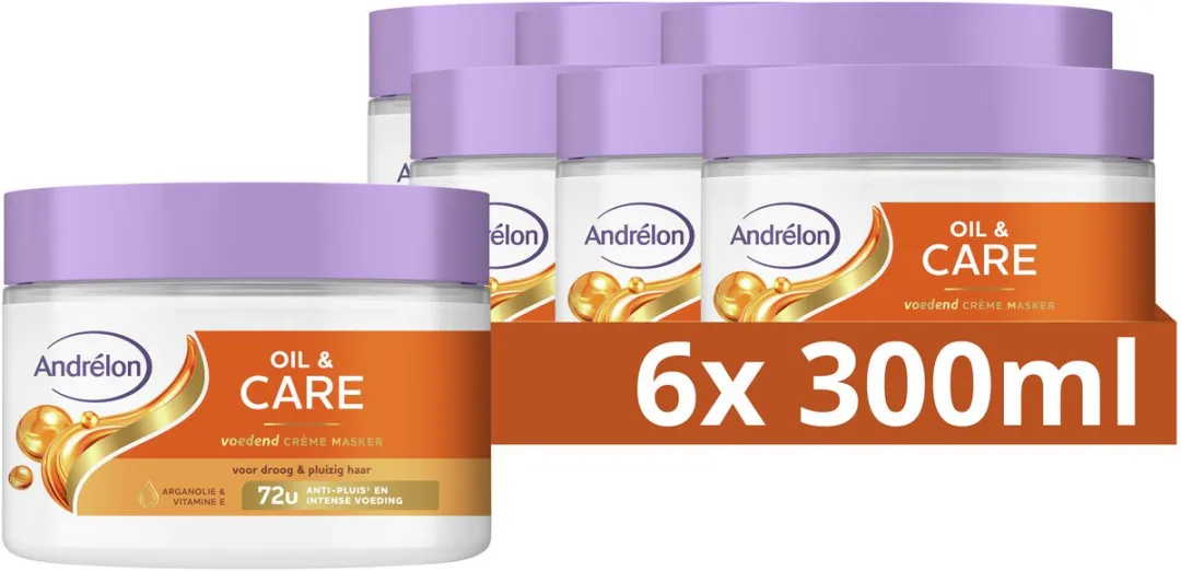 Andrélon Creme Haarmasker Oil & Care 6x300ml