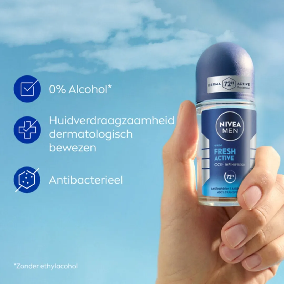 NIVEA Men Fresh Active Deodorant Roller 50ml