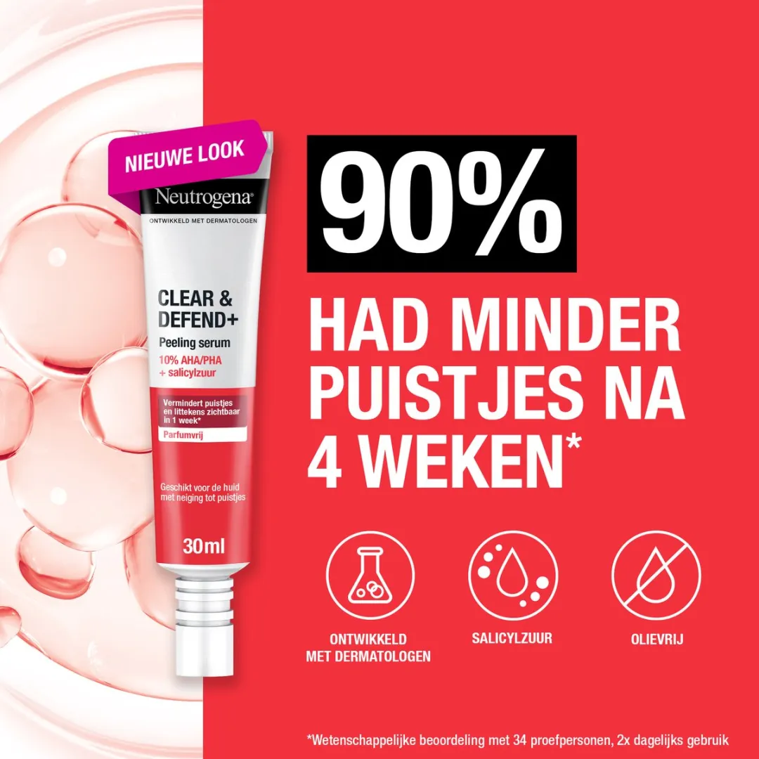Neutrogena Clear & Defend+ Peeling Serum 30ml - Gevoelige huid