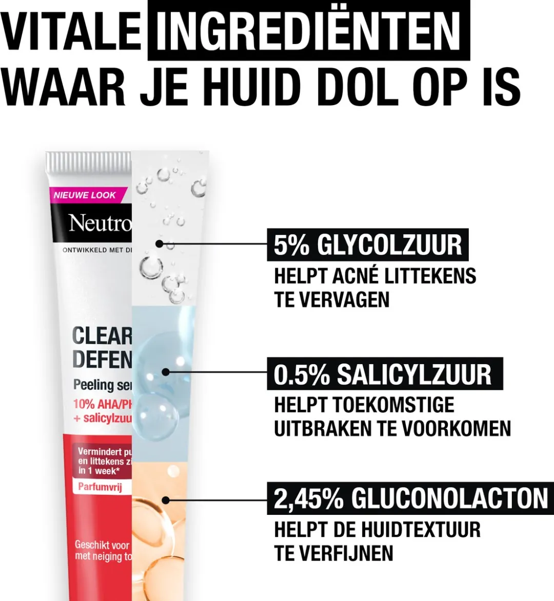 Neutrogena Clear & Defend+ Peeling Serum 30ml - Gevoelige huid