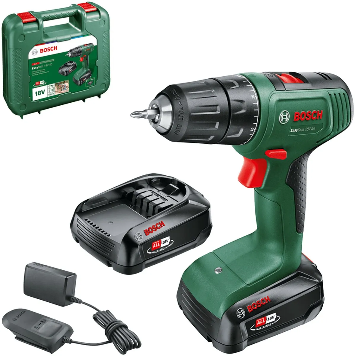 Bosch EasyDrill 18V-40 Accu-schroefboormachine - 2 snelheden - 2x 1,5Ah