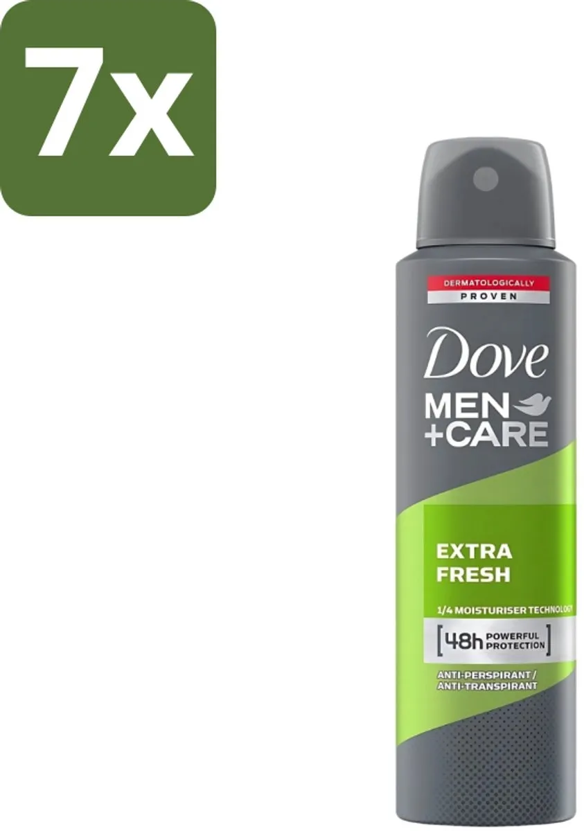 Dove Men+Care Extra Fresh Deodorant 250ml - 7 Stuks