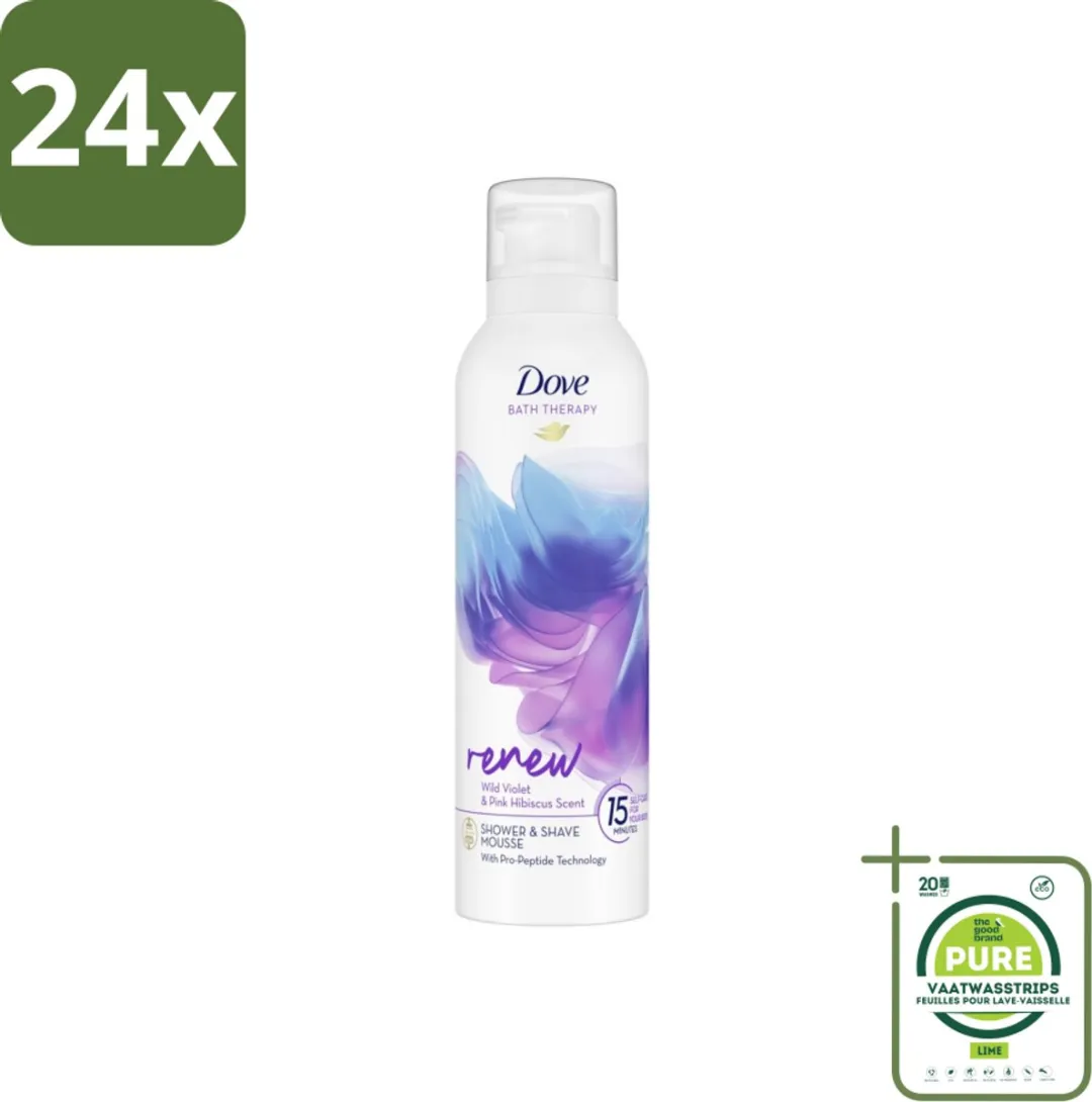 Dove Bath Therapy Renew Douche & Scheerschuim Violet & Hibiscus