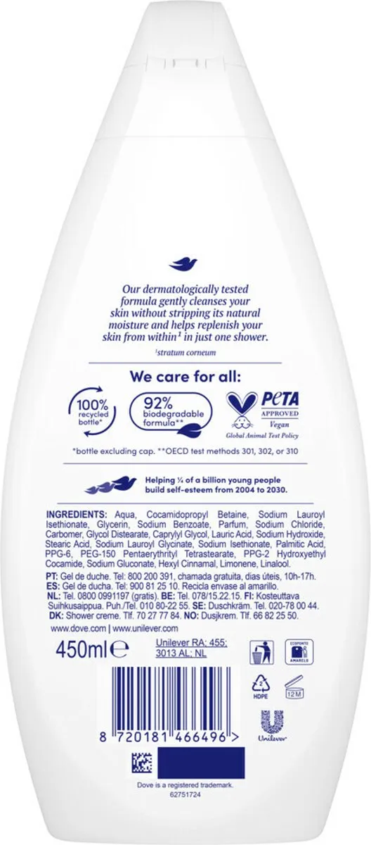 Dove Hydrate Douchegel 450ml