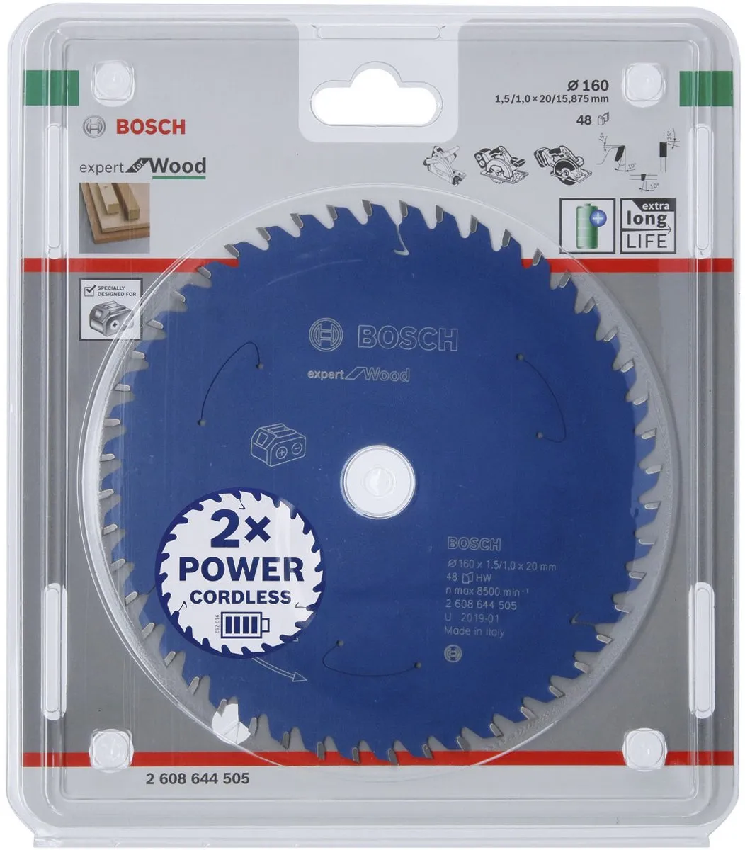 Bosch Blad Exp. Wood 160x20x1.5 ACCU - 48T - 1 Stuk - afbeelding 6 van 6