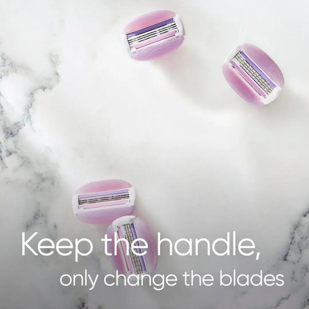Gillette Venus Breeze Scheermesjes - 4 Stuks - Paars