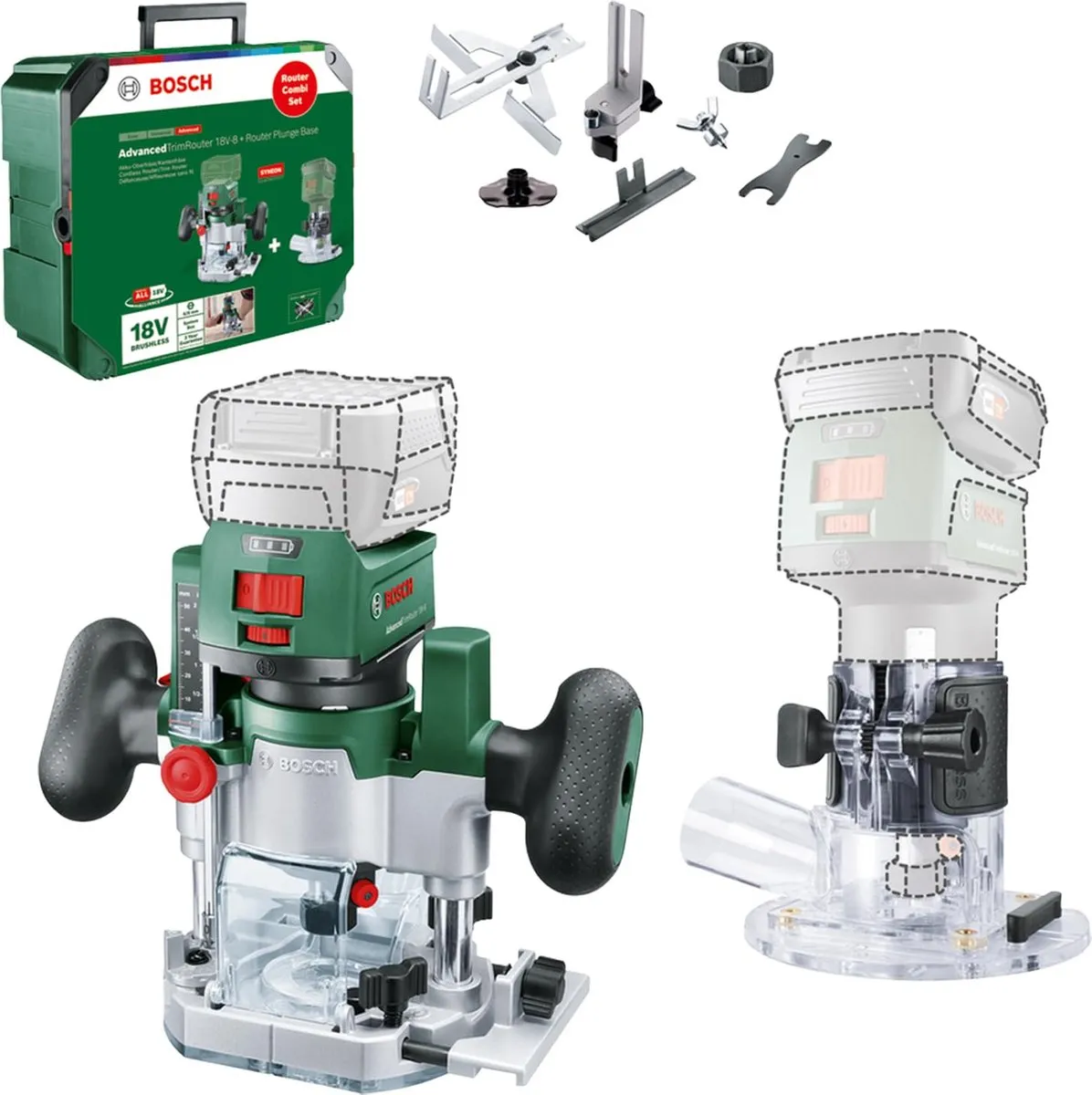 Bosch AdvancedTrimRouter 18V-8 06039D5002 - Freesmachine