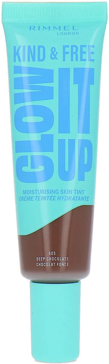Rimmel London Kind & Free Glow It Up Moisturising Skin Tint 605 Deep Chocolate