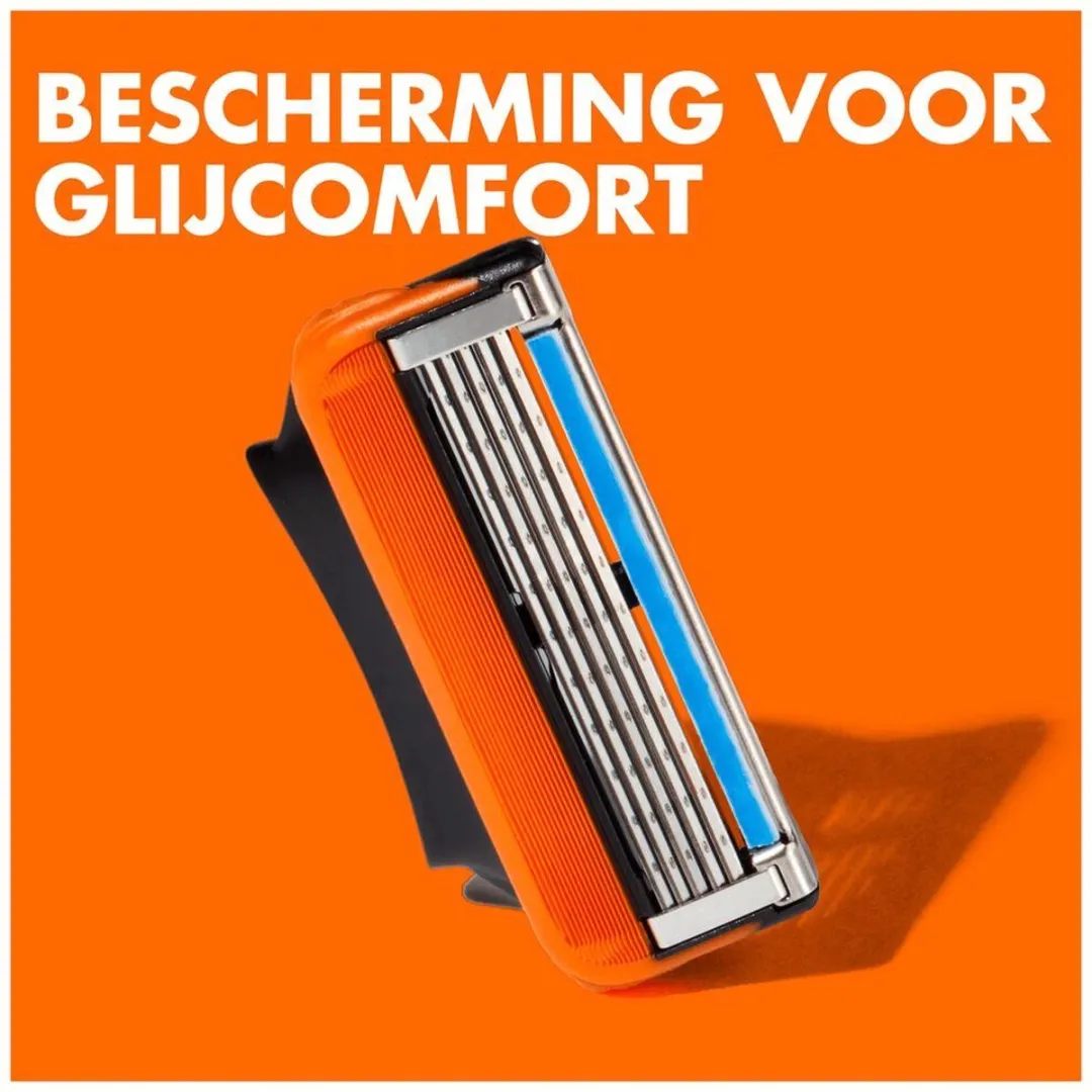 Gillette Fusion 5 Oranje Scheermesjes - 4 Stuks