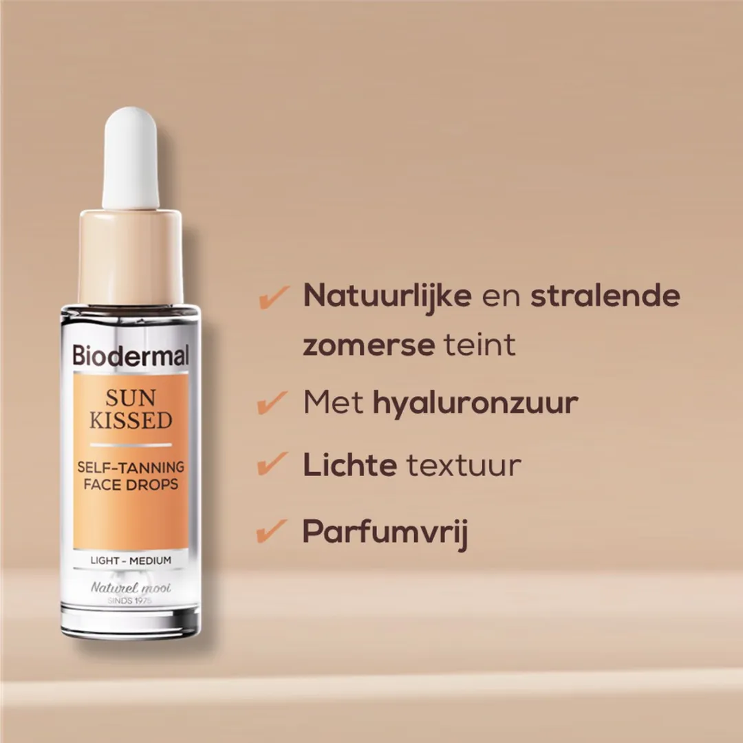 Biodermal Self-Tanning Face Drops 30ml - Gezicht - Medium