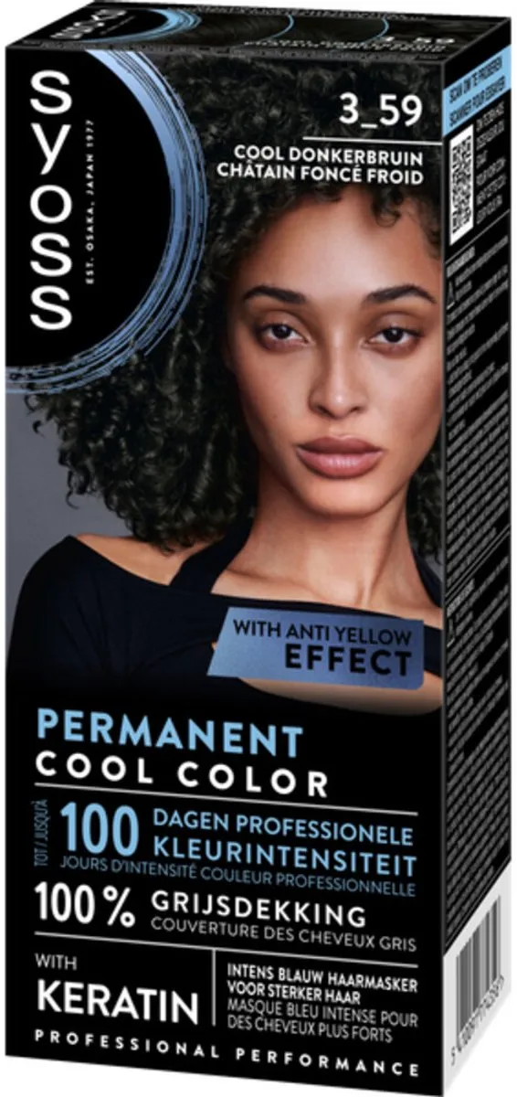 SYOSS Coloration 3-59 Cool Donkerbruin Haarverf - 4 Stuks