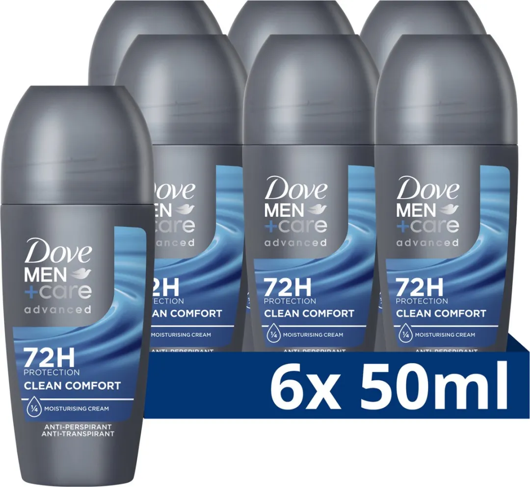 Dove Men+Care Advanced Anti-Transpirant Roller 6x50ml - Clean Comfort