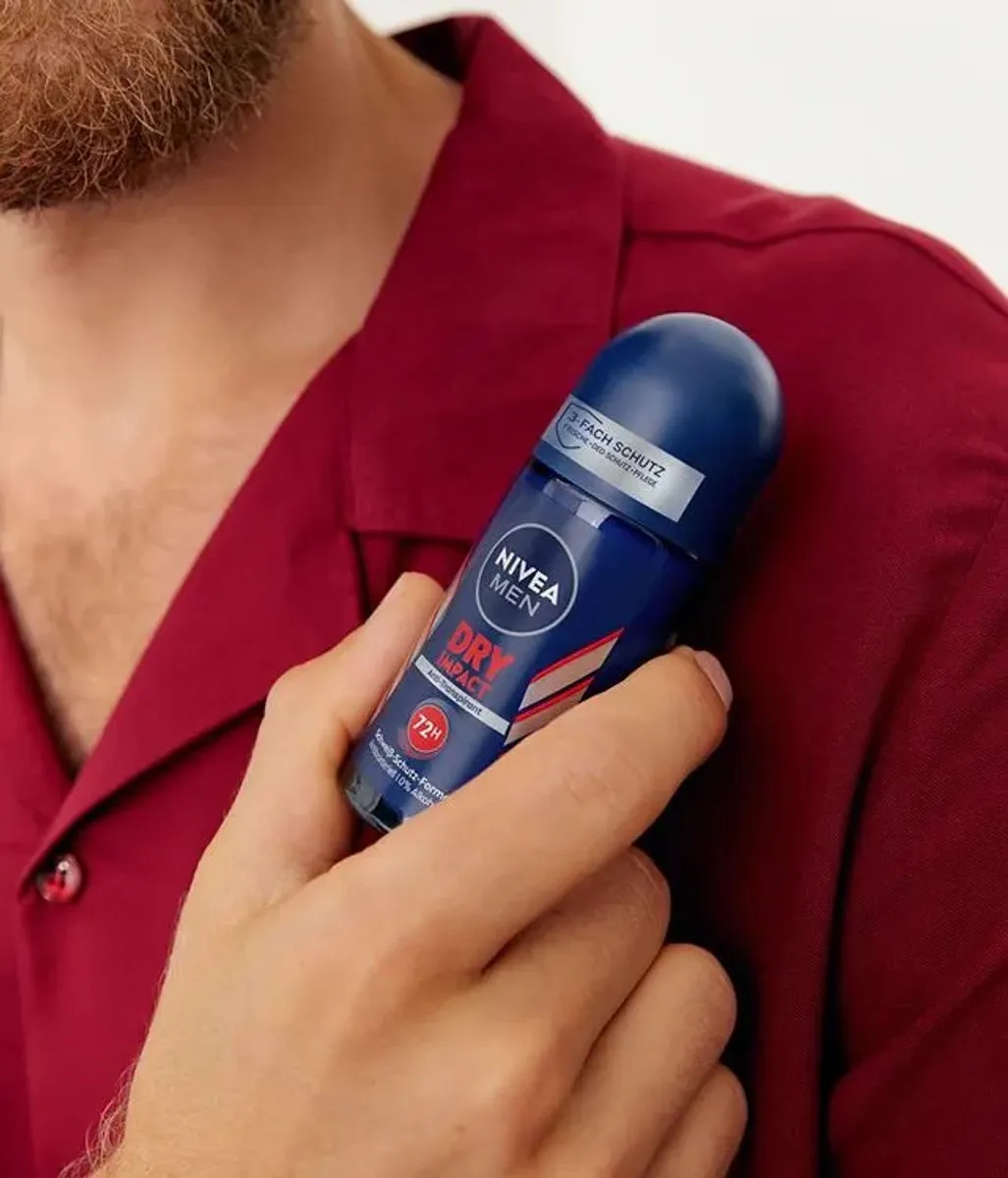 NIVEA Men Deodorant Roll-On Dry Impact 50ml - 6 Stuks