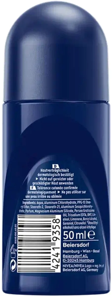 NIVEA Men Deodorant Roll-On Dry Impact 50ml - 6 Stuks